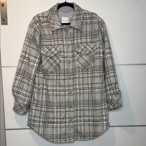 Women oversized Gentle Fawn Size Small Heather Gray shacket